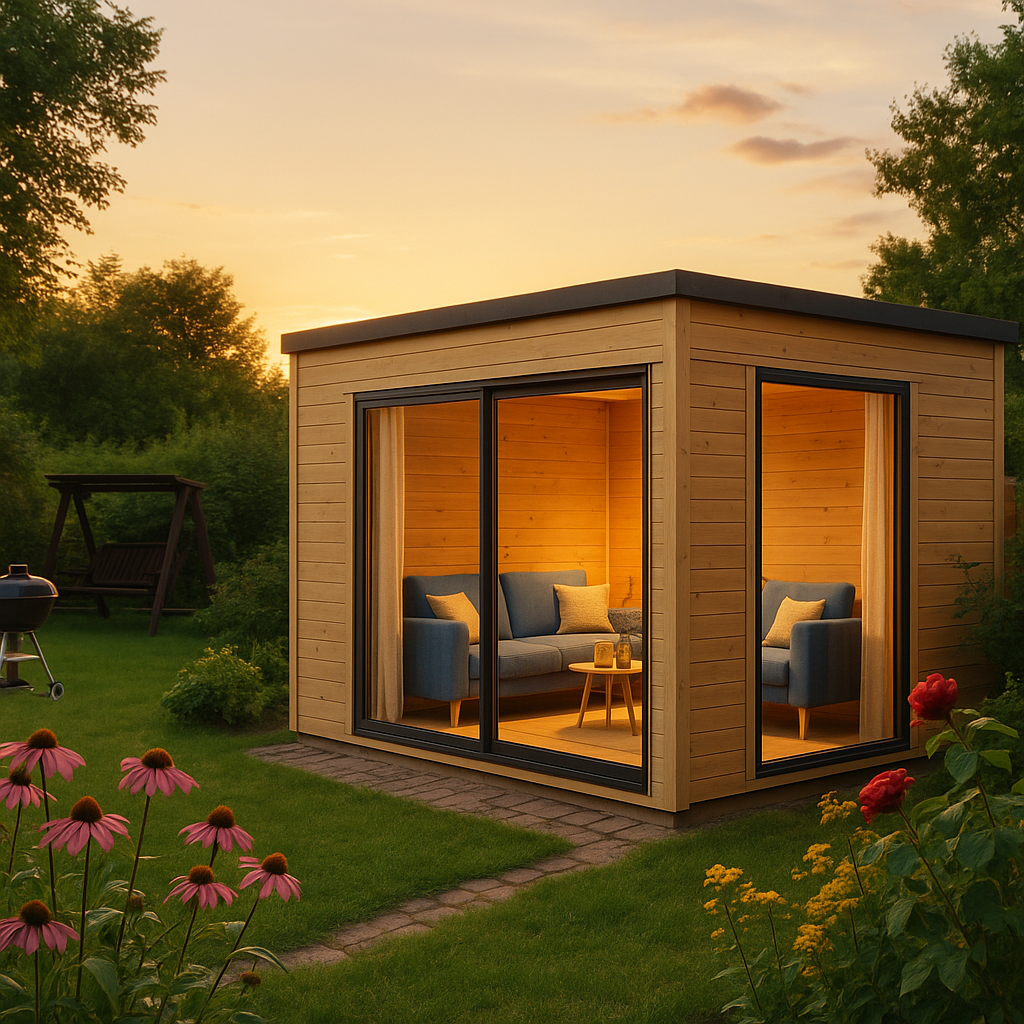 Fjordholz Gartenhaus Modell Q-BIC Alu 44 B Fjordholz Gartenhaus Modell Q-BIC Alu 44 B