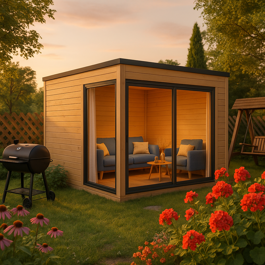 Fjordholz Gartenhaus Modell Q-BIC Alu 44 B Fjordholz Gartenhaus Modell Q-BIC Alu 44 B