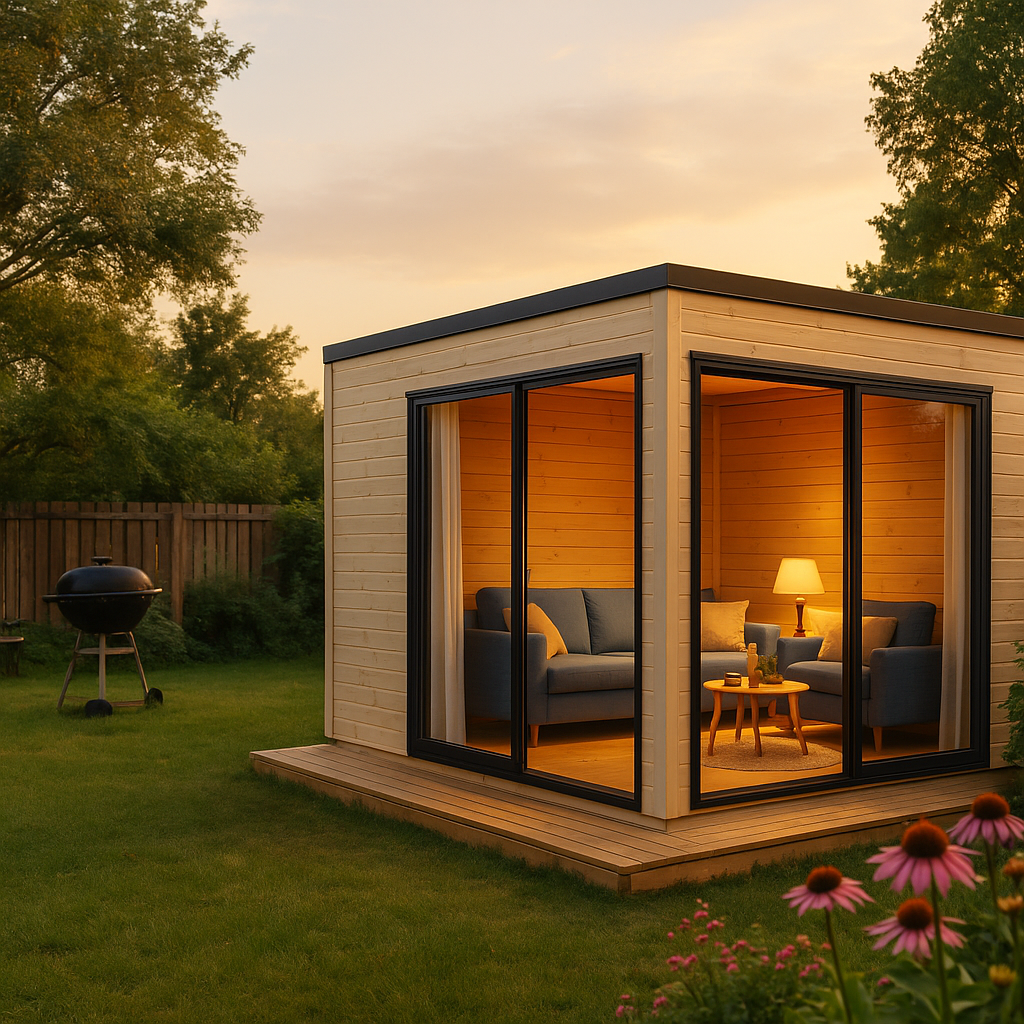 Fjordholz Gartenhaus Modell Q-BIC Alu 44 B Fjordholz Gartenhaus Modell Q-BIC Alu 44 B