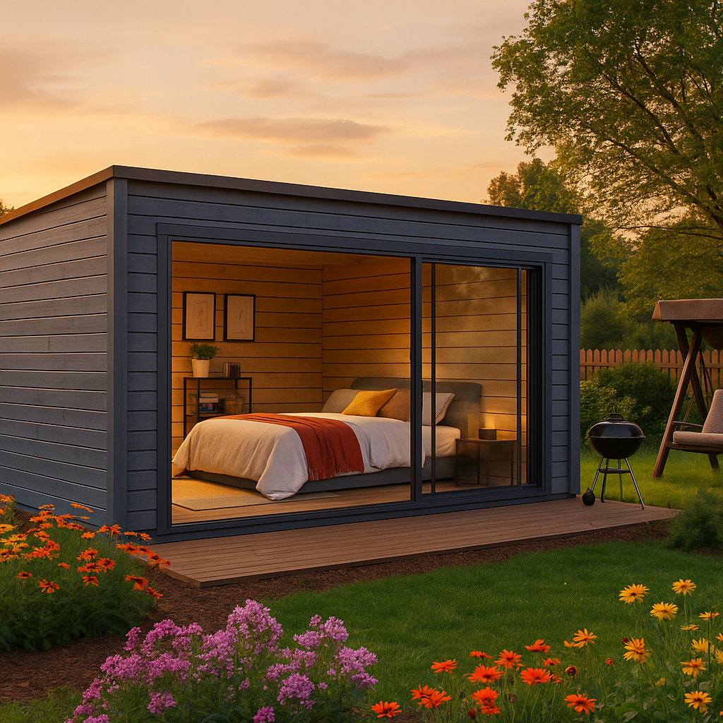 Fjordholz Gartenhaus Modell Q-BIC Alu 44 C Fjordholz Gartenhaus Modell Q-BIC Alu 44 C