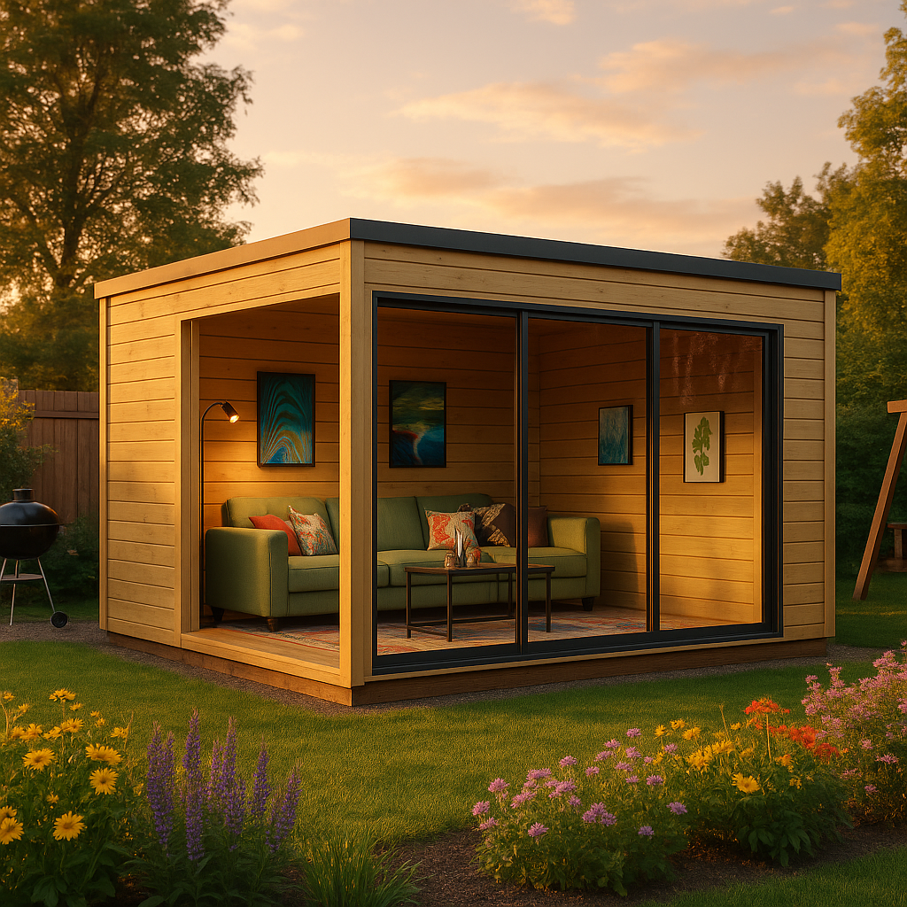 Fjordholz Gartenhaus Modell Q-BIC Alu 44 D Fjordholz Gartenhaus Modell Q-BIC Alu 44 D
