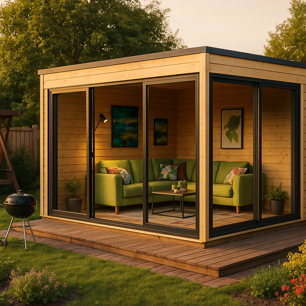 Fjordholz Gartenhaus Modell Q-BIC Alu 44 D Fjordholz Gartenhaus Modell Q-BIC Alu 44 D
