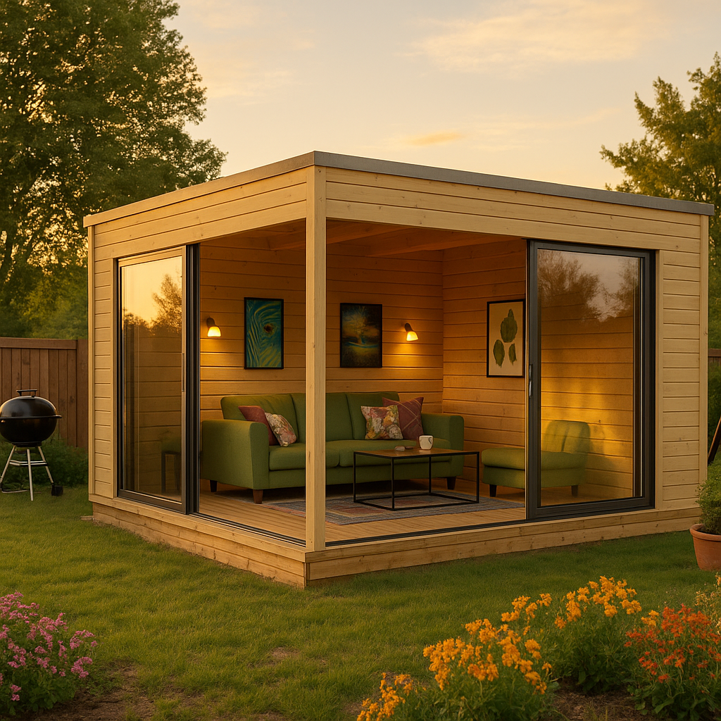 Fjordholz Gartenhaus Modell Q-BIC Alu 44 D Fjordholz Gartenhaus Modell Q-BIC Alu 44 D