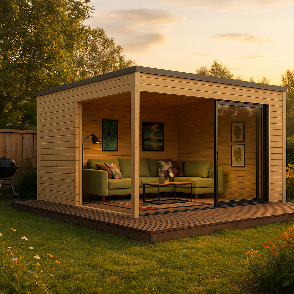 Fjordholz Gartenhaus Modell Q-BIC Alu 44 D Fjordholz Gartenhaus Modell Q-BIC Alu 44 D