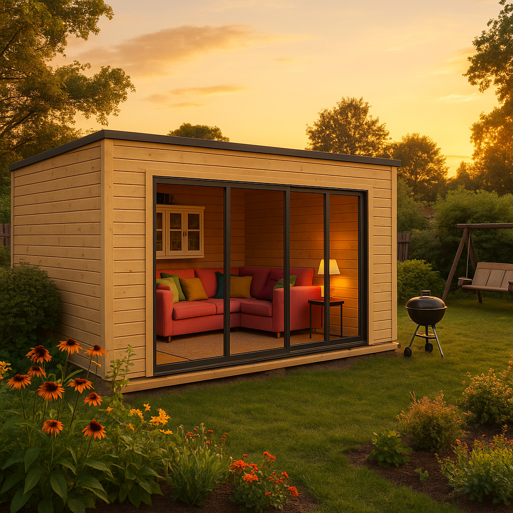 Fjordholz Gartenhaus Modell Q-BIC Alu 44 E Fjordholz Gartenhaus Modell Q-BIC Alu 44 E