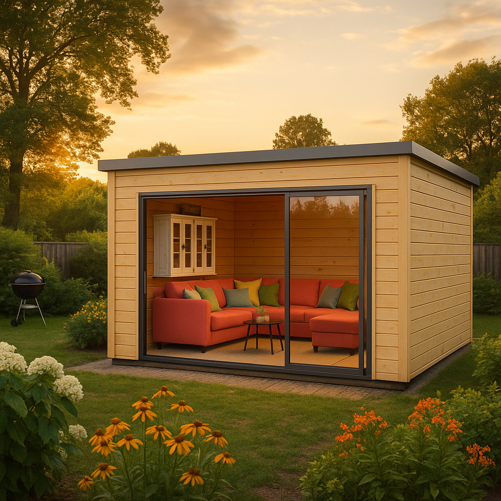 Fjordholz Gartenhaus Modell Q-BIC Alu 44 E Fjordholz Gartenhaus Modell Q-BIC Alu 44 E