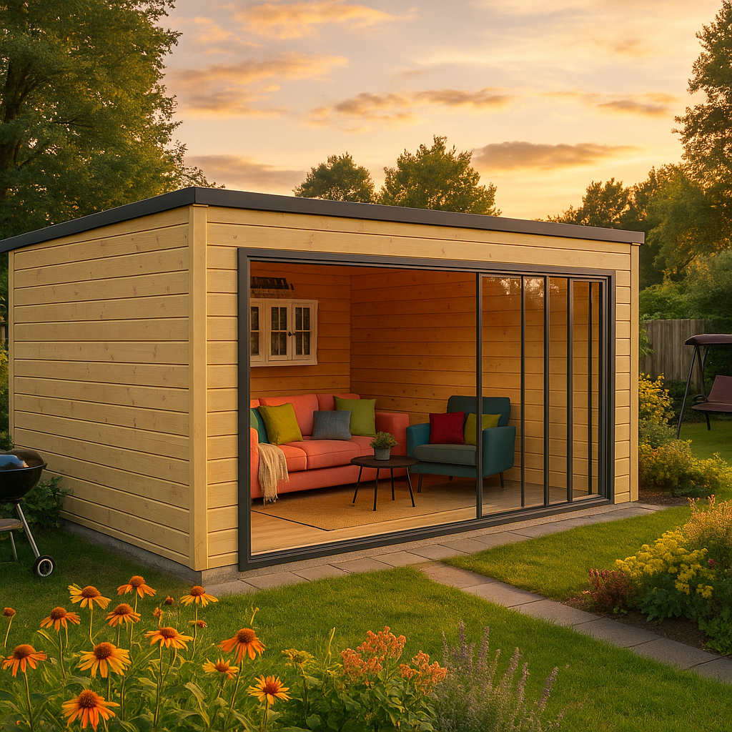 Fjordholz Gartenhaus Modell Q-BIC Alu 44 E Fjordholz Gartenhaus Modell Q-BIC Alu 44 E