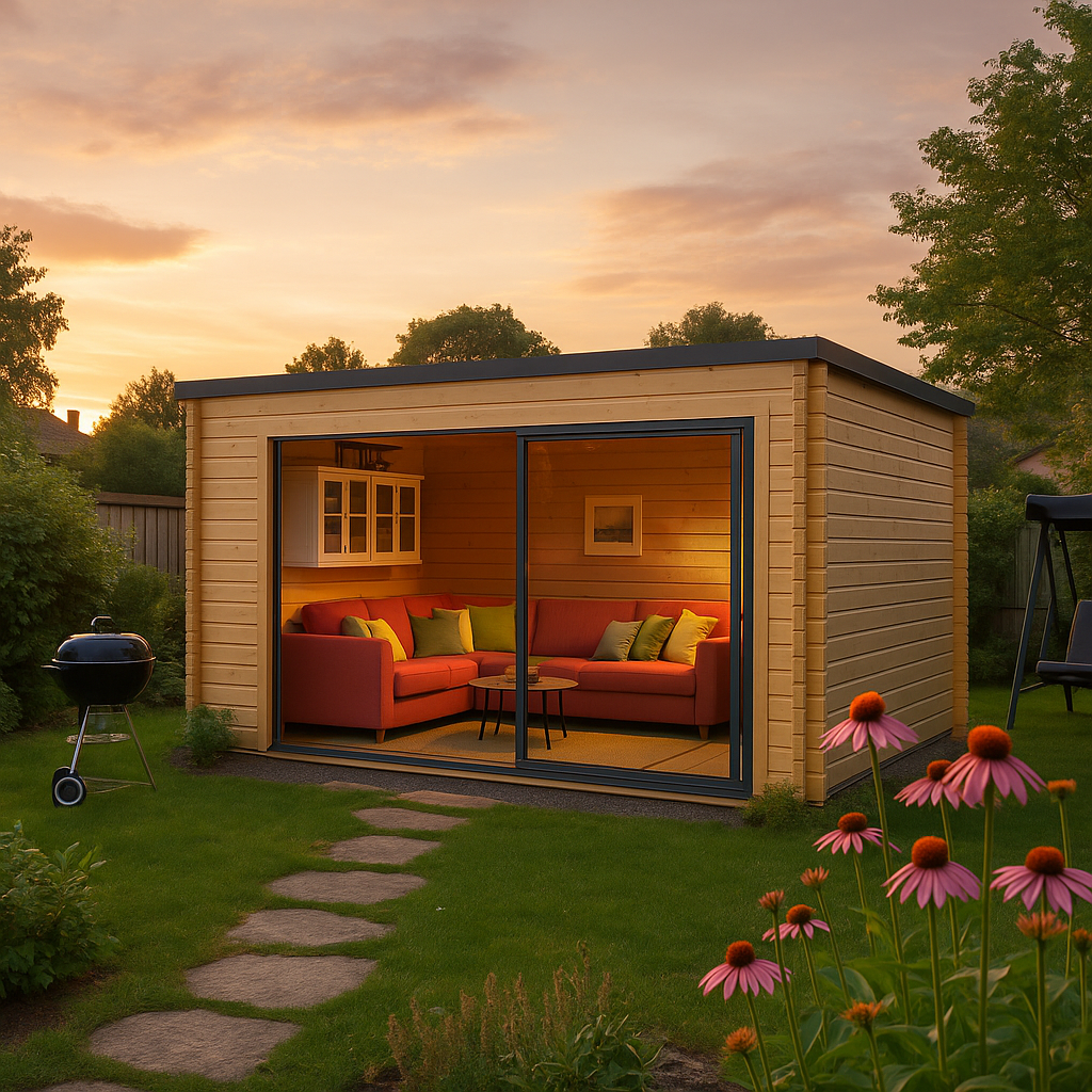 Fjordholz Gartenhaus Modell Q-BIC Alu 44 E Fjordholz Gartenhaus Modell Q-BIC Alu 44 E