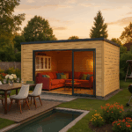 Fjordholz Gartenhaus Modell Q-BIC Alu 44 E