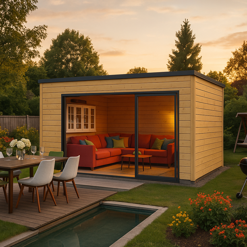 Fjordholz Gartenhaus Modell Q-BIC Alu 44 E Fjordholz Gartenhaus Modell Q-BIC Alu 44 E