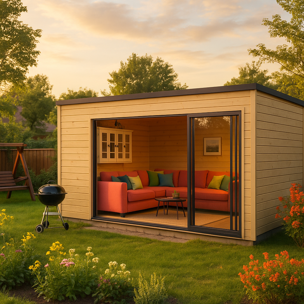 Fjordholz Gartenhaus Modell Q-BIC Alu 44 E Fjordholz Gartenhaus Modell Q-BIC Alu 44 E