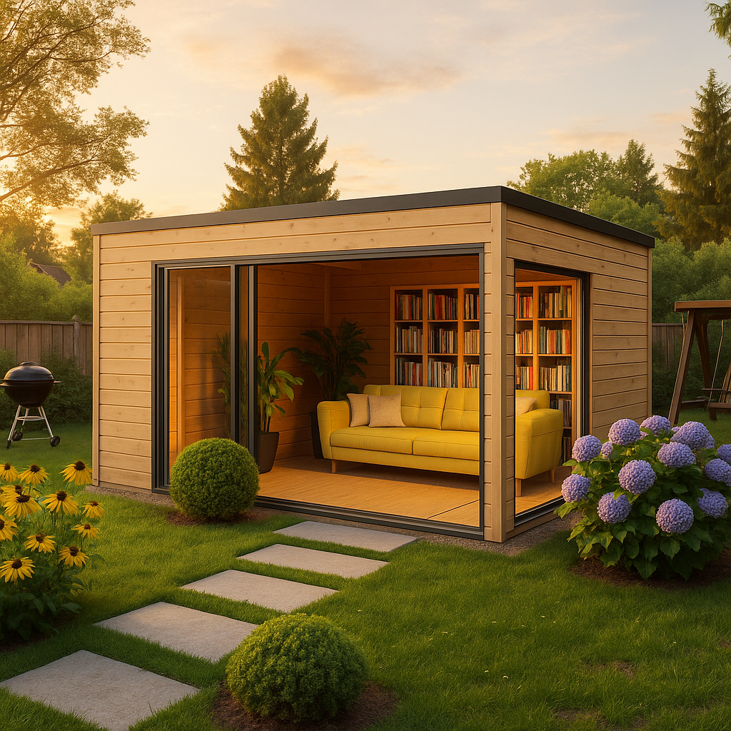 Fjordholz Gartenhaus Modell Q-BIC Alu 44 F Fjordholz Gartenhaus Modell Q-BIC Alu 44 F