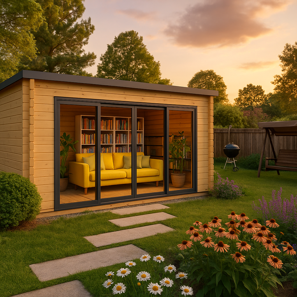 Fjordholz Gartenhaus Modell Q-BIC Alu 44 F Fjordholz Gartenhaus Modell Q-BIC Alu 44 F