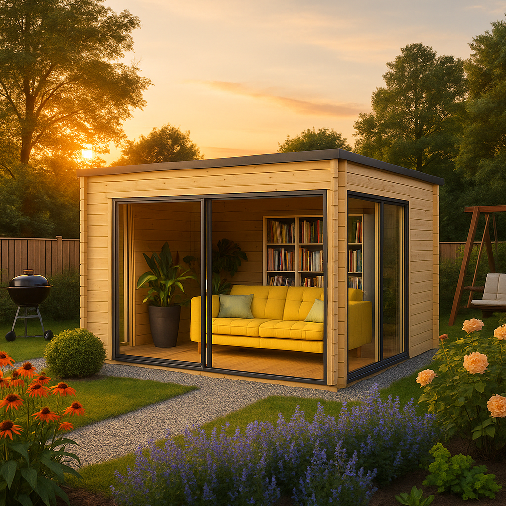 Fjordholz Gartenhaus Modell Q-BIC Alu 44 F Fjordholz Gartenhaus Modell Q-BIC Alu 44 F