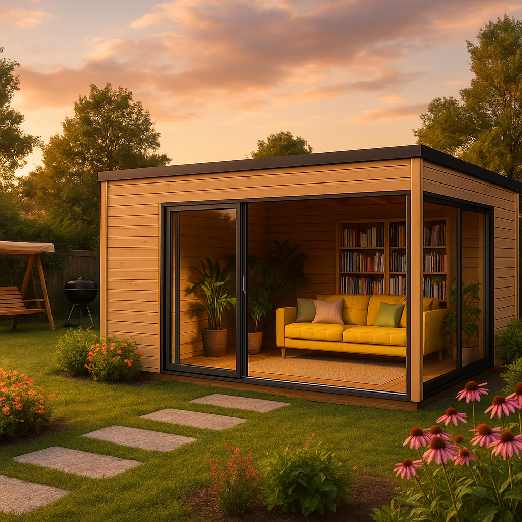 Fjordholz Gartenhaus Modell Q-BIC Alu 44 F Fjordholz Gartenhaus Modell Q-BIC Alu 44 F