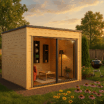 Fjordholz Gartenhaus Modell Q-BIC Alu 44 G