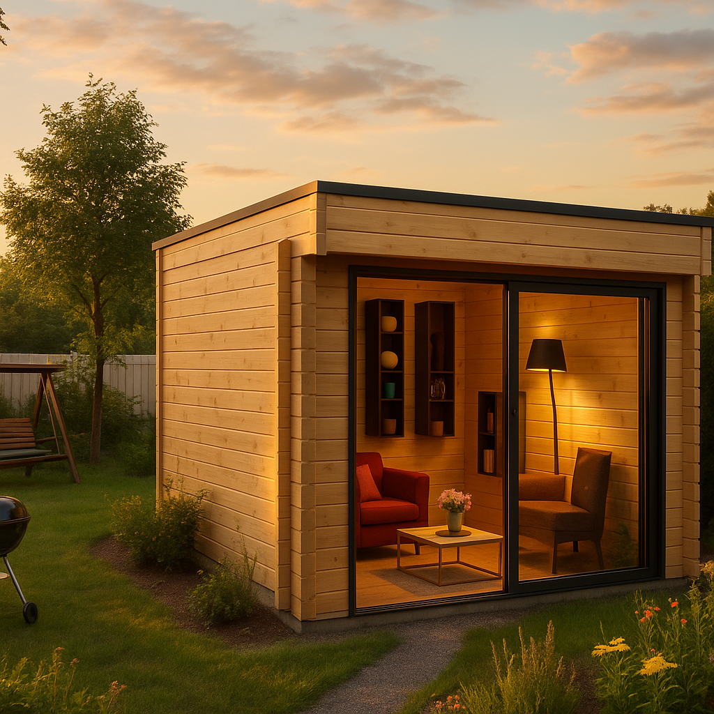 Fjordholz Gartenhaus Modell Q-BIC Alu 44 G Fjordholz Gartenhaus Modell Q-BIC Alu 44 G