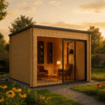 Fjordholz Gartenhaus Modell Q-BIC Alu 44 G