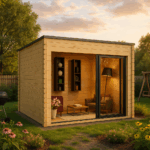 Fjordholz Gartenhaus Modell Q-BIC Alu 44 G