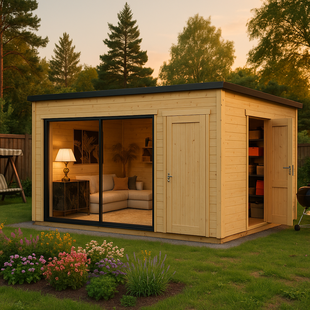 Fjordholz Gartenhaus Modell Q-BIC Alu 44 H Fjordholz Gartenhaus Modell Q-BIC Alu 44 H