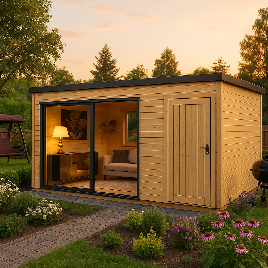 Fjordholz Gartenhaus Modell Q-BIC Alu 44 H Fjordholz Gartenhaus Modell Q-BIC Alu 44 H