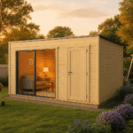 Fjordholz Gartenhaus Modell Q-BIC Alu 44 I
