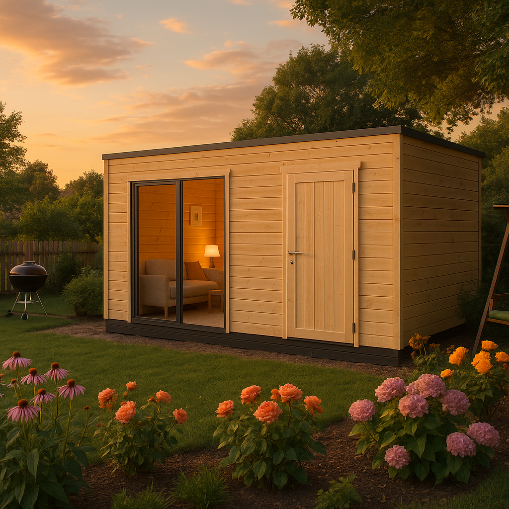 Fjordholz Gartenhaus Modell Q-BIC Alu 44 I Fjordholz Gartenhaus Modell Q-BIC Alu 44 I