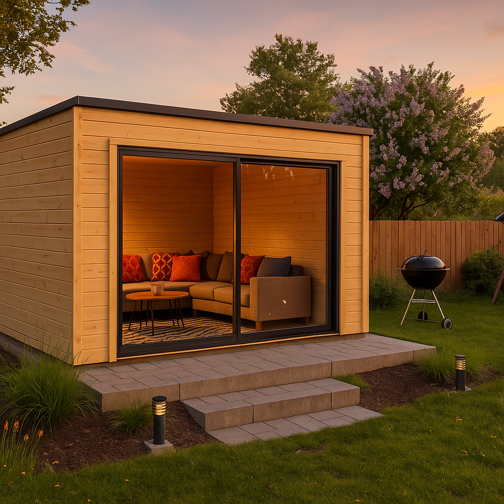 Fjordholz Gartenhaus Modell Q-BIC Alu 70 A Fjordholz Gartenhaus Modell Q-BIC Alu 70 A