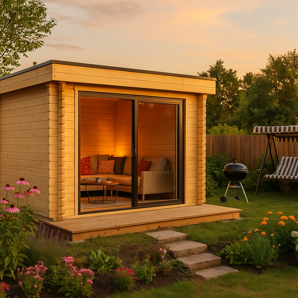 Fjordholz Gartenhaus Modell Q-BIC Alu 70 A Fjordholz Gartenhaus Modell Q-BIC Alu 70 A