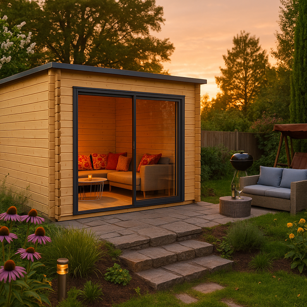 Fjordholz Gartenhaus Modell Q-BIC Alu 70 A Fjordholz Gartenhaus Modell Q-BIC Alu 70 A