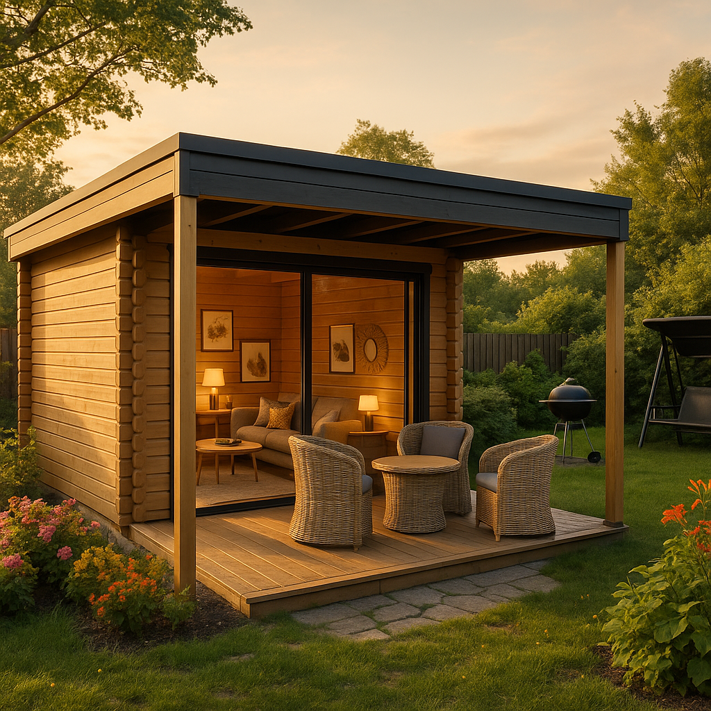 Fjordholz Gartenhaus Modell Q-BIC Alu 70 A + VD Fjordholz Gartenhaus Modell Q-BIC Alu 70 A + VD