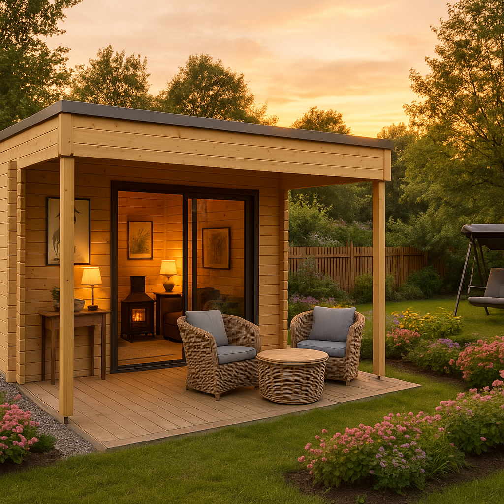 Fjordholz Gartenhaus Modell Q-BIC Alu 70 A + VD Fjordholz Gartenhaus Modell Q-BIC Alu 70 A + VD