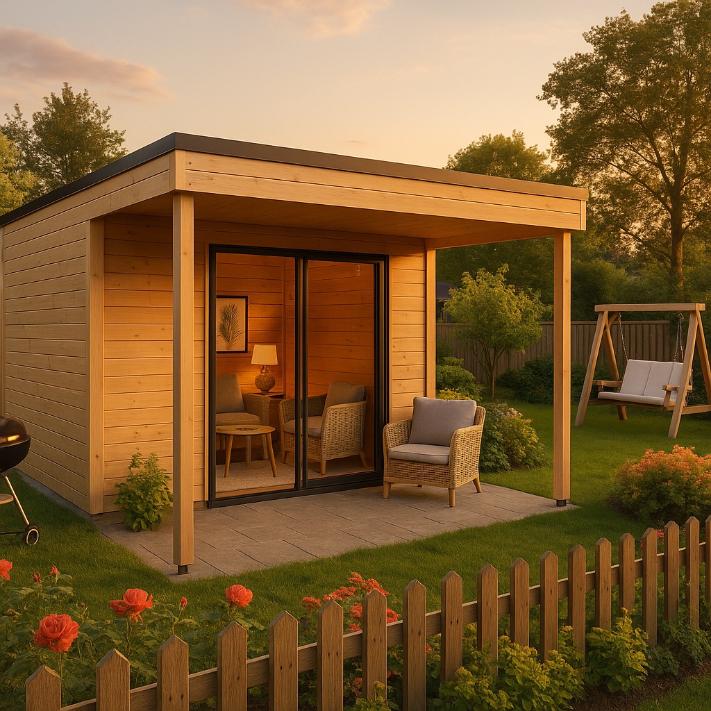 Fjordholz Gartenhaus Modell Q-BIC Alu 70 A + VD Fjordholz Gartenhaus Modell Q-BIC Alu 70 A + VD
