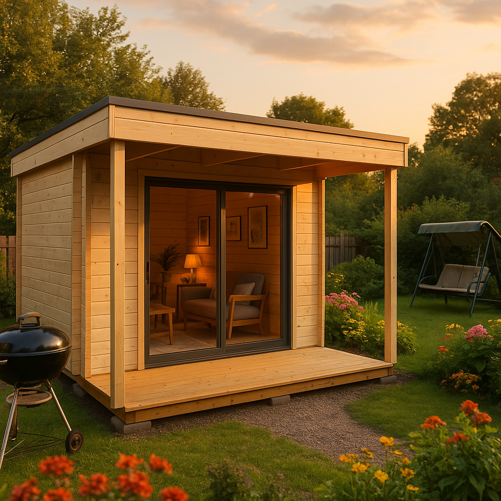 Fjordholz Gartenhaus Modell Q-BIC Alu 70 A + VD Fjordholz Gartenhaus Modell Q-BIC Alu 70 A + VD