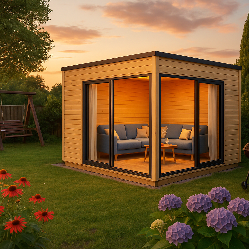 Fjordholz Gartenhaus Modell Q-BIC Alu 70 B Fjordholz Gartenhaus Modell Q-BIC Alu 70 B