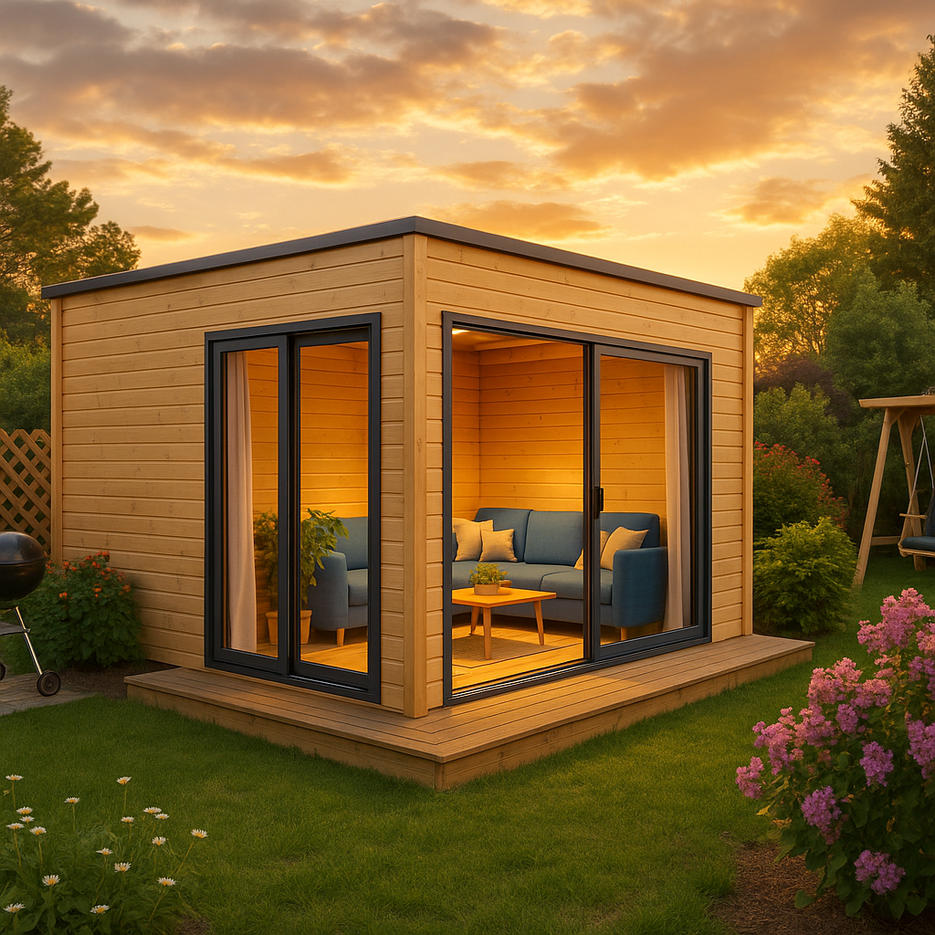 Fjordholz Gartenhaus Modell Q-BIC Alu 70 B| Rabatt: 26%|6x4m