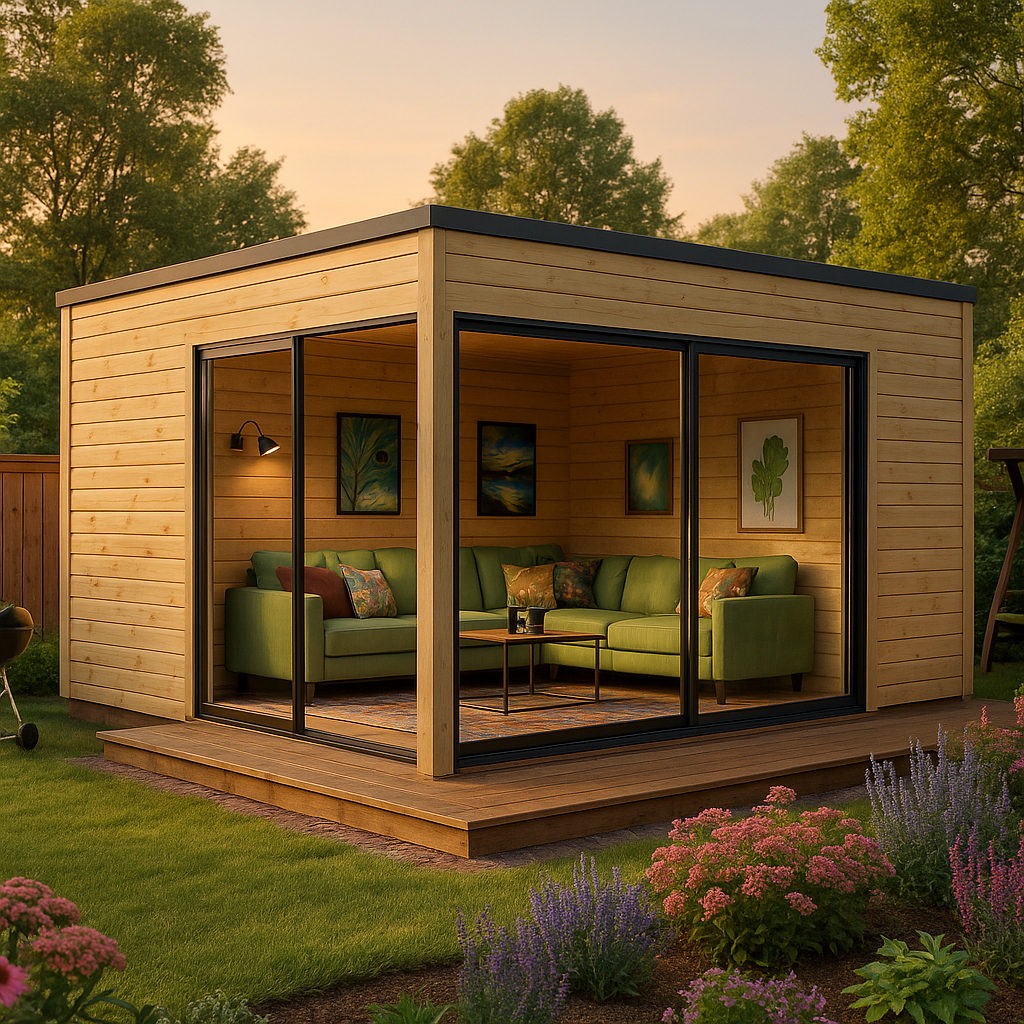 Fjordholz Gartenhaus Modell Q-BIC Alu 70 D Fjordholz Gartenhaus Modell Q-BIC Alu 70 D