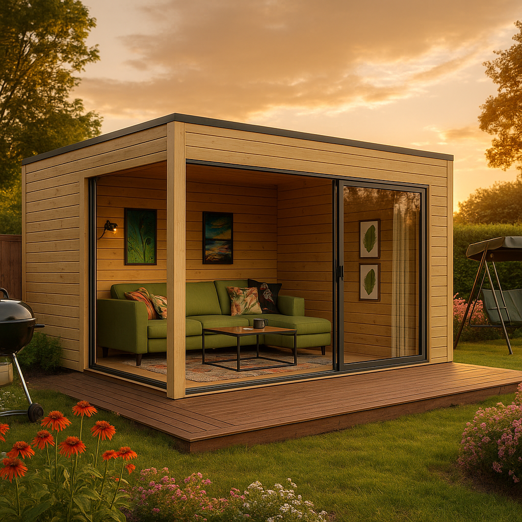 Fjordholz Gartenhaus Modell Q-BIC Alu 70 D Fjordholz Gartenhaus Modell Q-BIC Alu 70 D