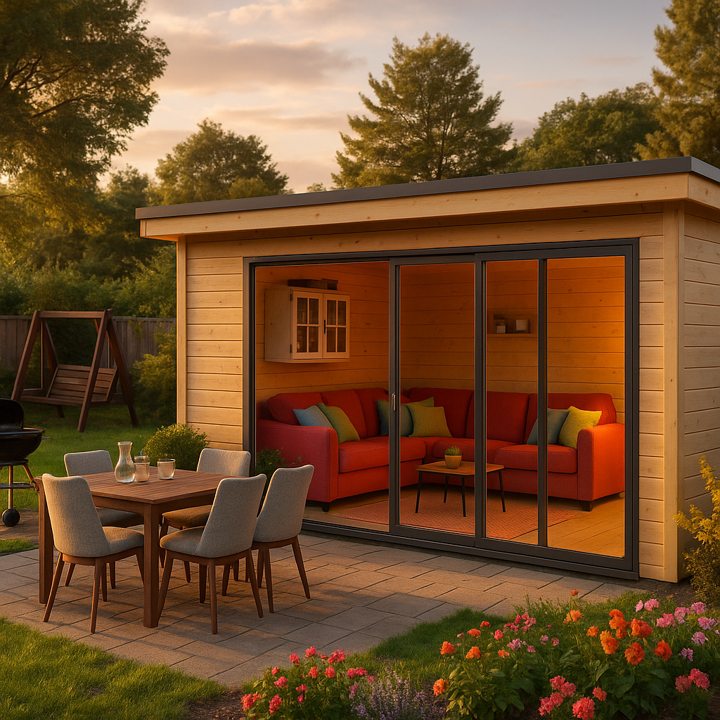 Fjordholz Gartenhaus Modell Q-BIC Alu 70 E Fjordholz Gartenhaus Modell Q-BIC Alu 70 E