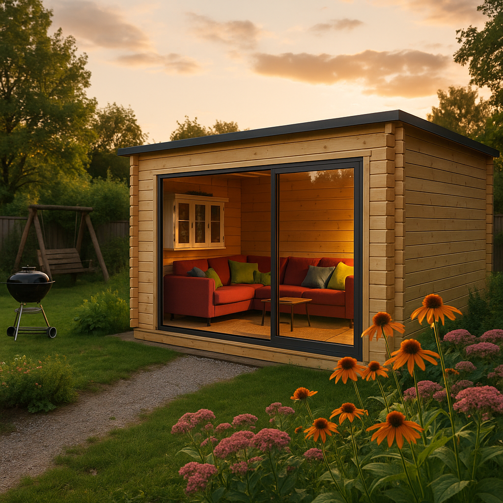 Fjordholz Gartenhaus Modell Q-BIC Alu 70 E Fjordholz Gartenhaus Modell Q-BIC Alu 70 E