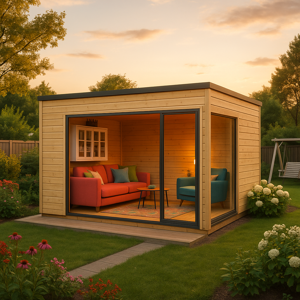 Fjordholz Gartenhaus Modell Q-BIC Alu 70 E Fjordholz Gartenhaus Modell Q-BIC Alu 70 E