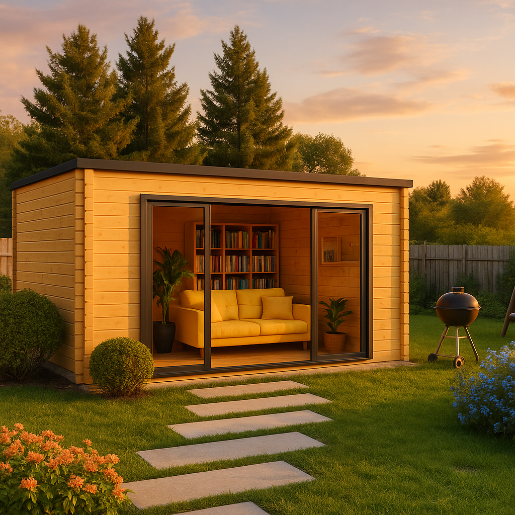 Fjordholz Gartenhaus Modell Q-BIC Alu 70 F Fjordholz Gartenhaus Modell Q-BIC Alu 70 F