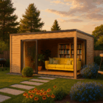 Fjordholz Gartenhaus Modell Q-BIC Alu 70 F