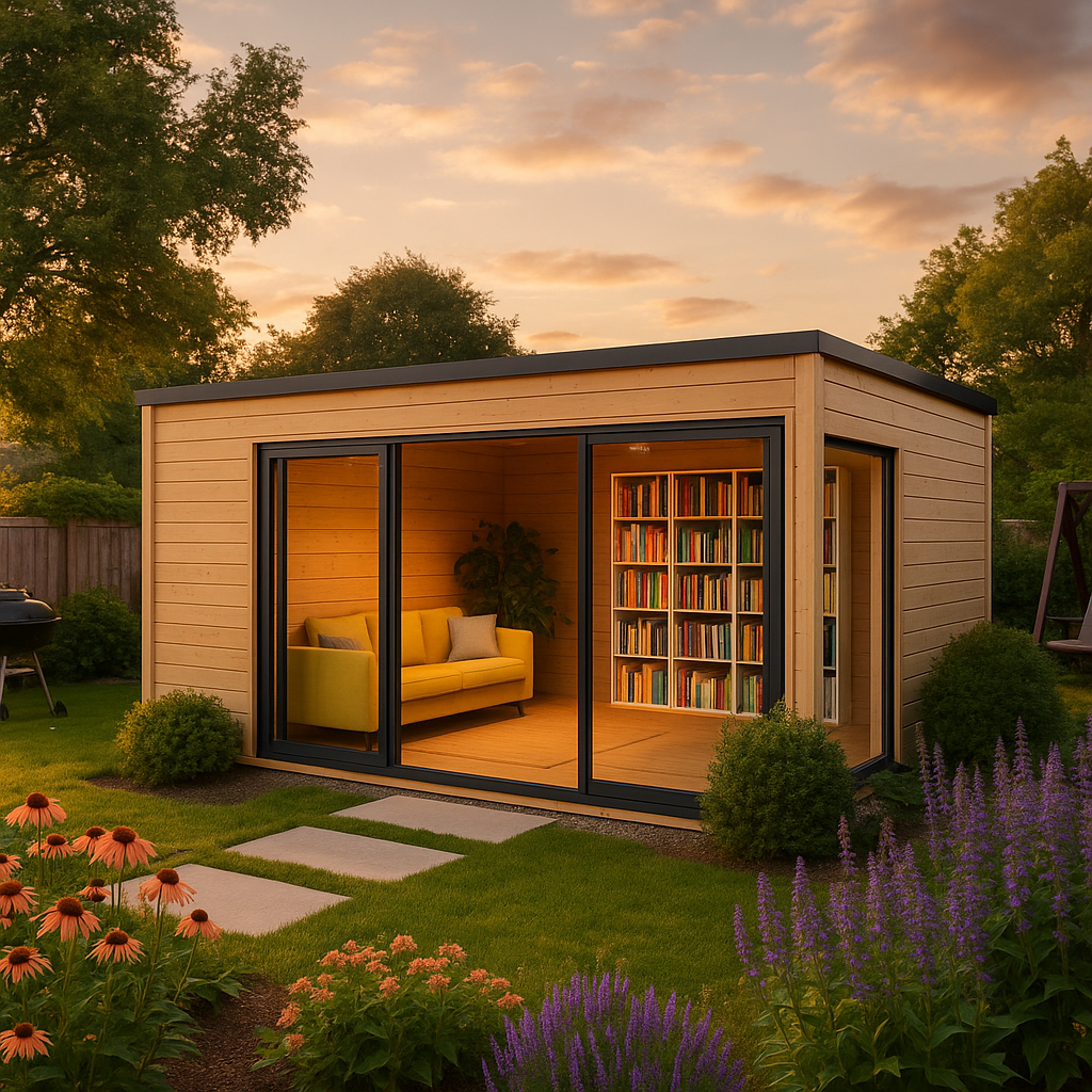Fjordholz Gartenhaus Modell Q-BIC Alu 70 F