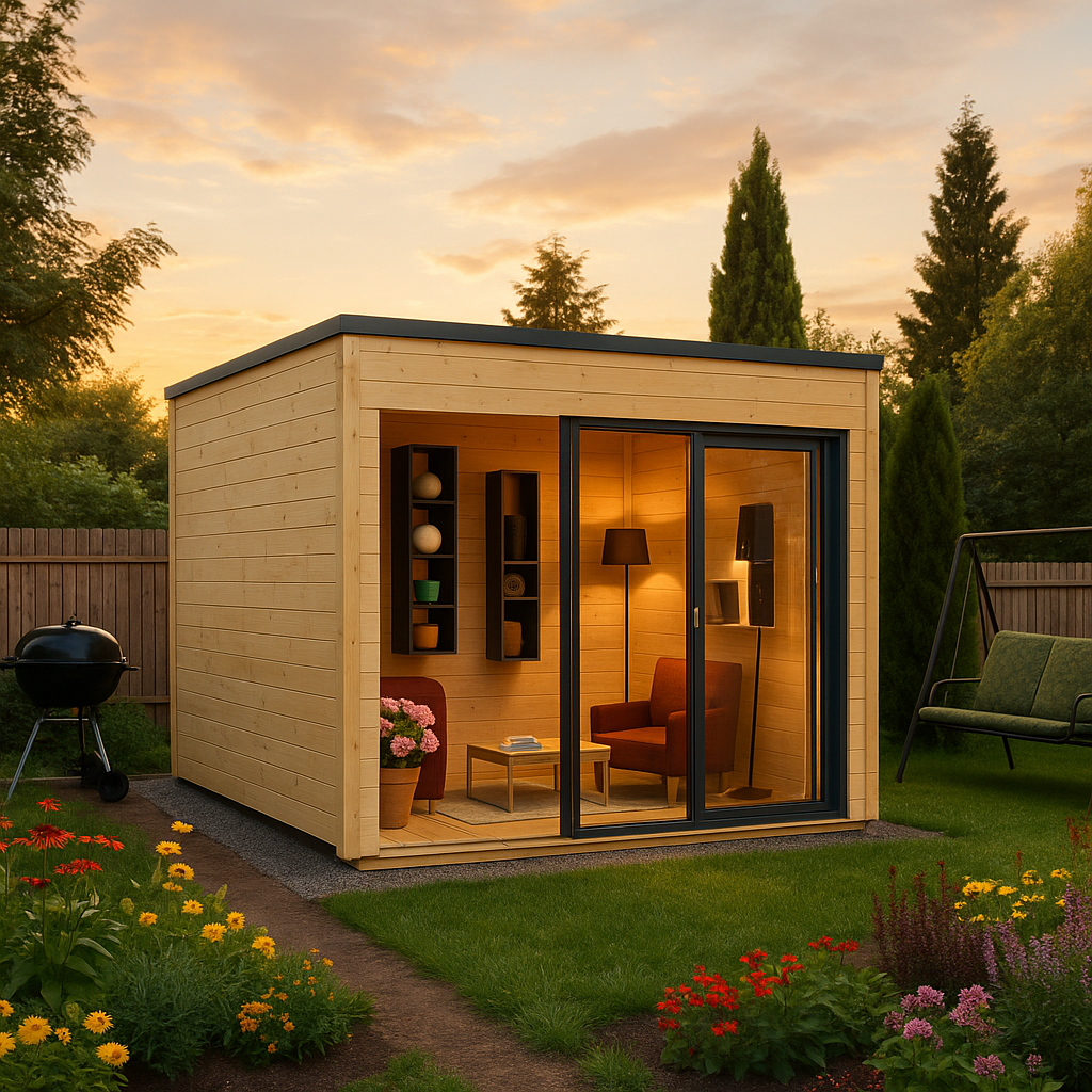 Fjordholz Gartenhaus Modell Q-BIC Alu 70 G Fjordholz Gartenhaus Modell Q-BIC Alu 70 G