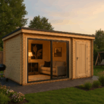 Fjordholz Gartenhaus Modell Q-BIC Alu 70 H