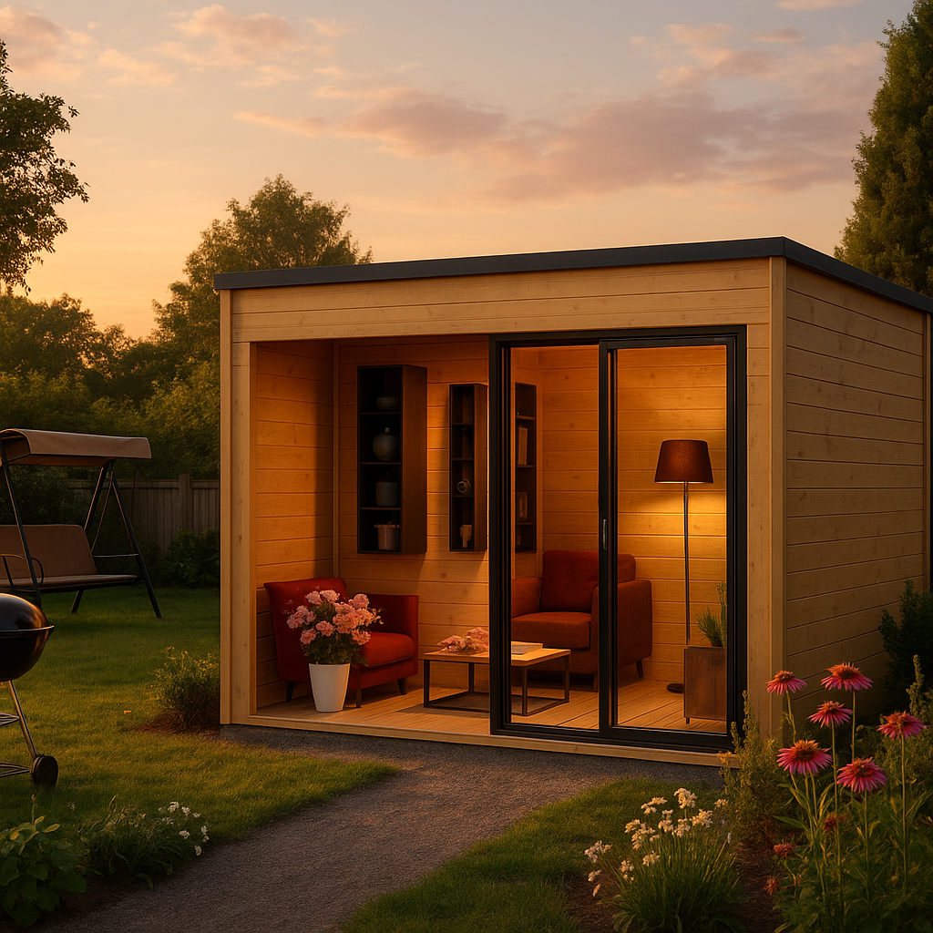 Fjordholz Gartenhaus Modell Q-BIC Alu 70 H| Rabatt: 26%