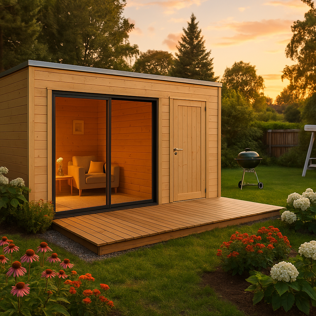 Fjordholz Gartenhaus Modell Q-BIC Alu 70 I Fjordholz Gartenhaus Modell Q-BIC Alu 70 I