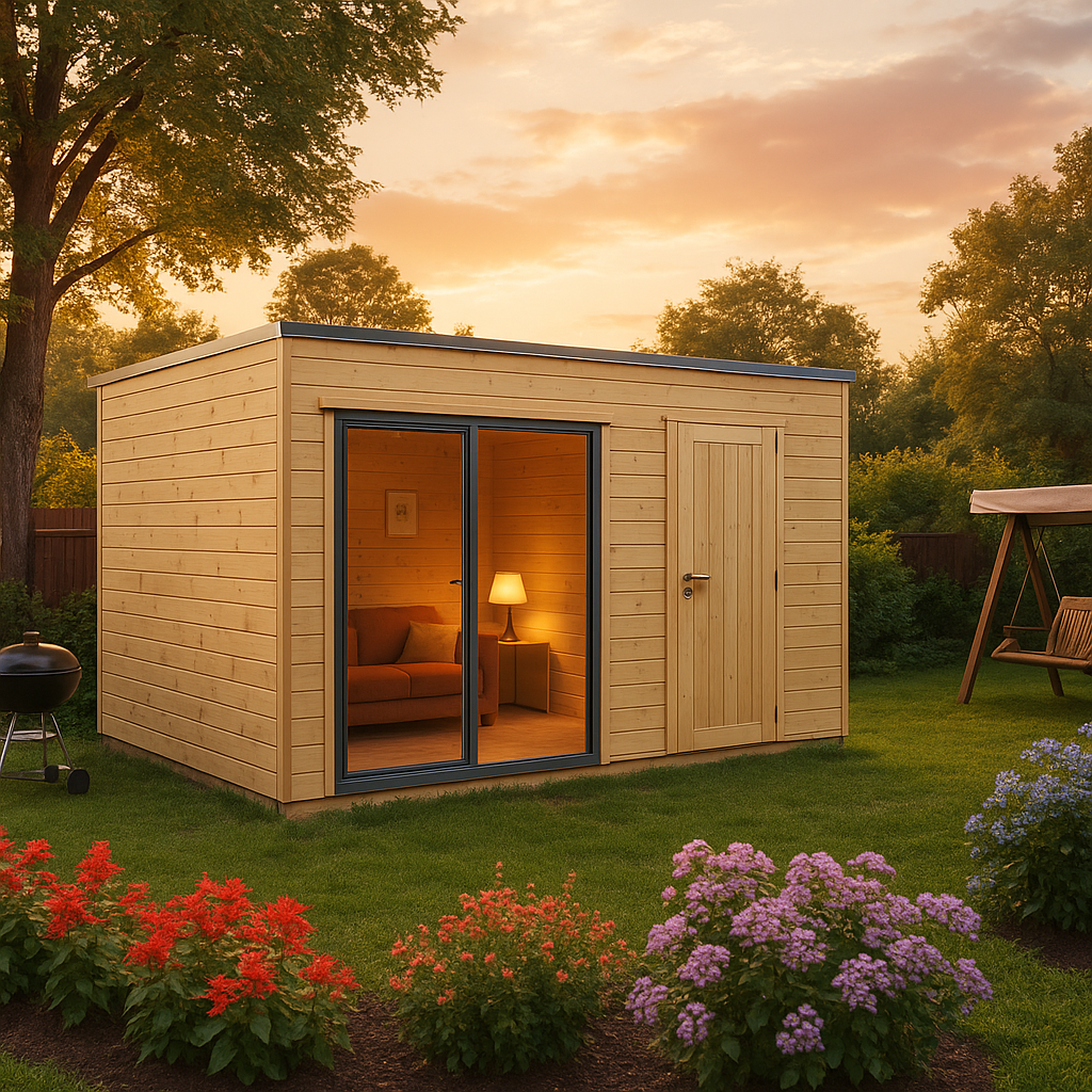 Fjordholz Gartenhaus Modell Q-BIC Alu 70 I Fjordholz Gartenhaus Modell Q-BIC Alu 70 I