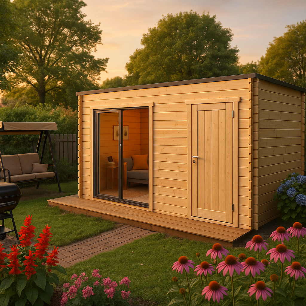 Fjordholz Gartenhaus Modell Q-BIC Alu 70 I| Rabatt: 26%